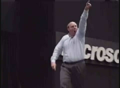 Steve Ballmer on stage at Microsoft Steve Ballmer on stage at Microsoft