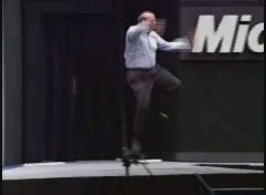 Steve Ballmer on stage at Microsoft Steve Ballmer on stage at Microsoft